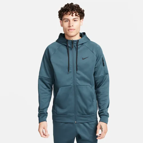 Nike Therma Men's Therma-FIT Full-Zip Fitness Top - Green - Polyester