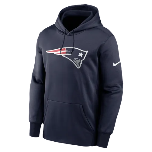 Nike Therma Prime Logo (NFL New England Patriots) Men's Pullover Hoodie - Blue - Polyester