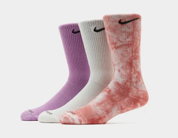 Nike Tie Dye Crew Socks (3-Pairs), Pink