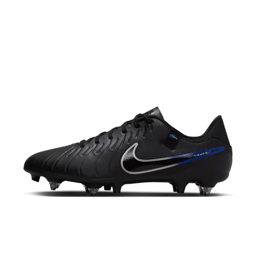 Nike Tiempo Legend 10 Academy Soft-Ground Low-Top Football Boot - Black - Leather
