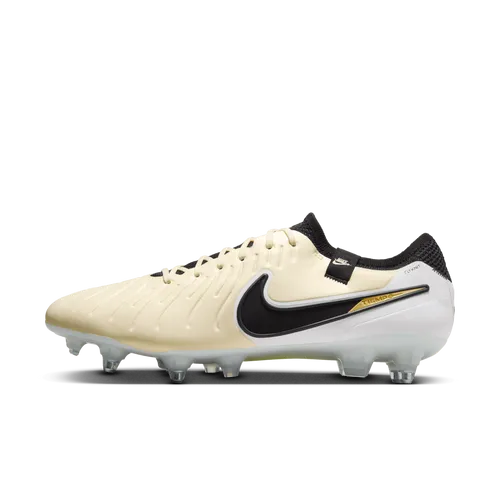 Nike Tiempo Legend 10 Elite Soft-Ground Low-Top Football Boot - Yellow - Leather