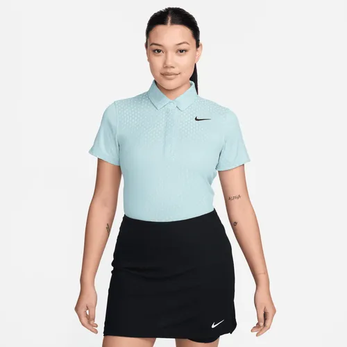Nike Tour Women's Dri-FIT ADV Short-Sleeve Golf Polo - Blue - Polyester