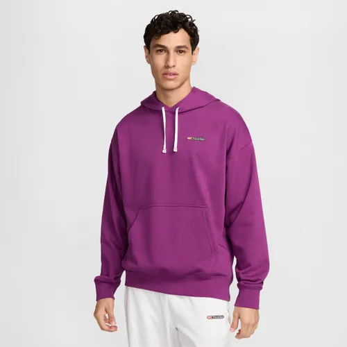 Nike Track Club Men's Dri-FIT Fleece Running Sweatshirt - Purple - Polyester