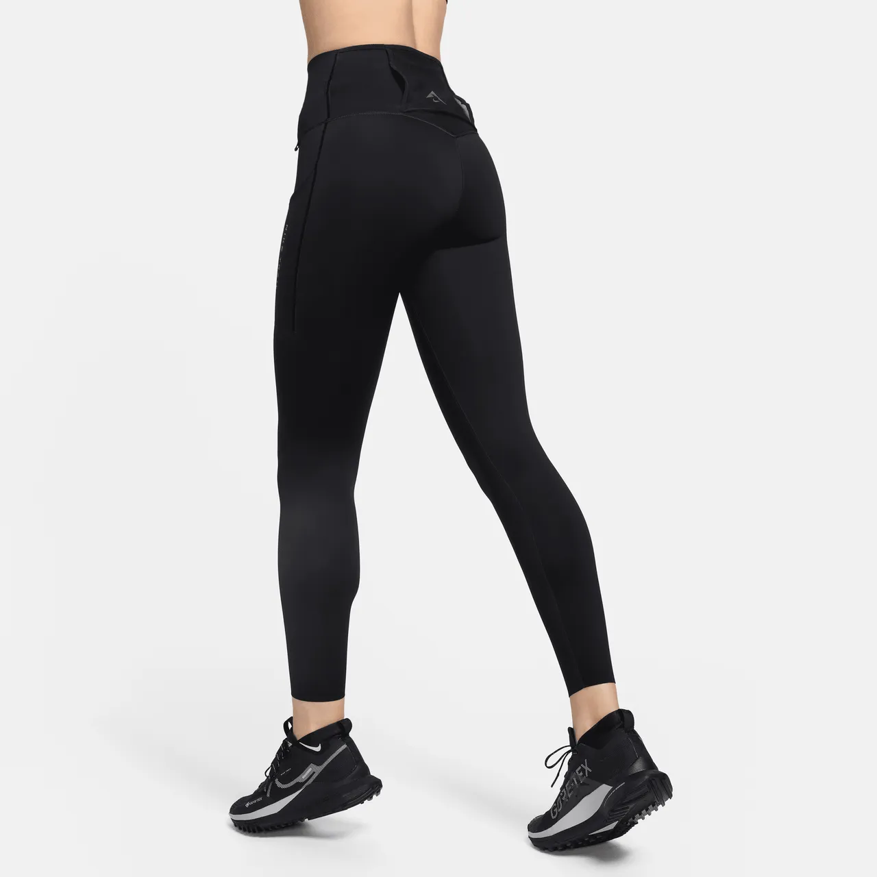 Nike Trail Go Women's Firm-Support High-Waisted 7/8 Leggings with Pockets - Black - Nylon