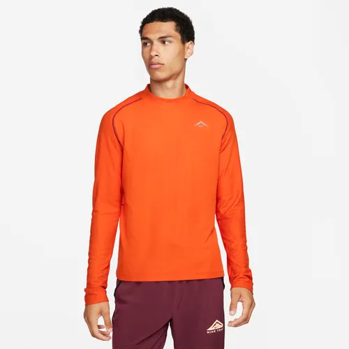Nike Trail Men's Dri-FIT Long-Sleeve Running Top - Orange - Polyester