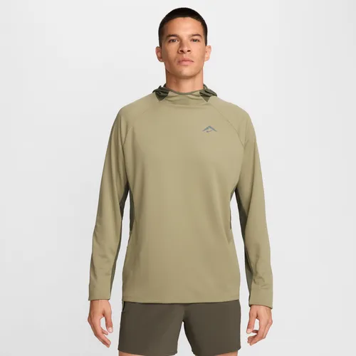 Nike Trail Men's Dri-FIT UV Long-Sleeve Hooded Running Top - Brown - Polyester