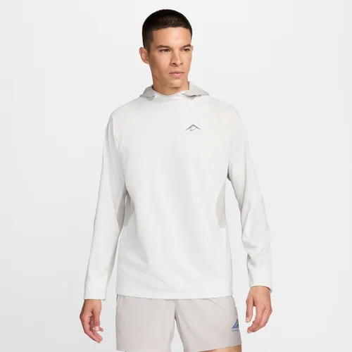Nike Trail Men's Dri-FIT UV Long-Sleeve Hooded Running Top - White - Polyester