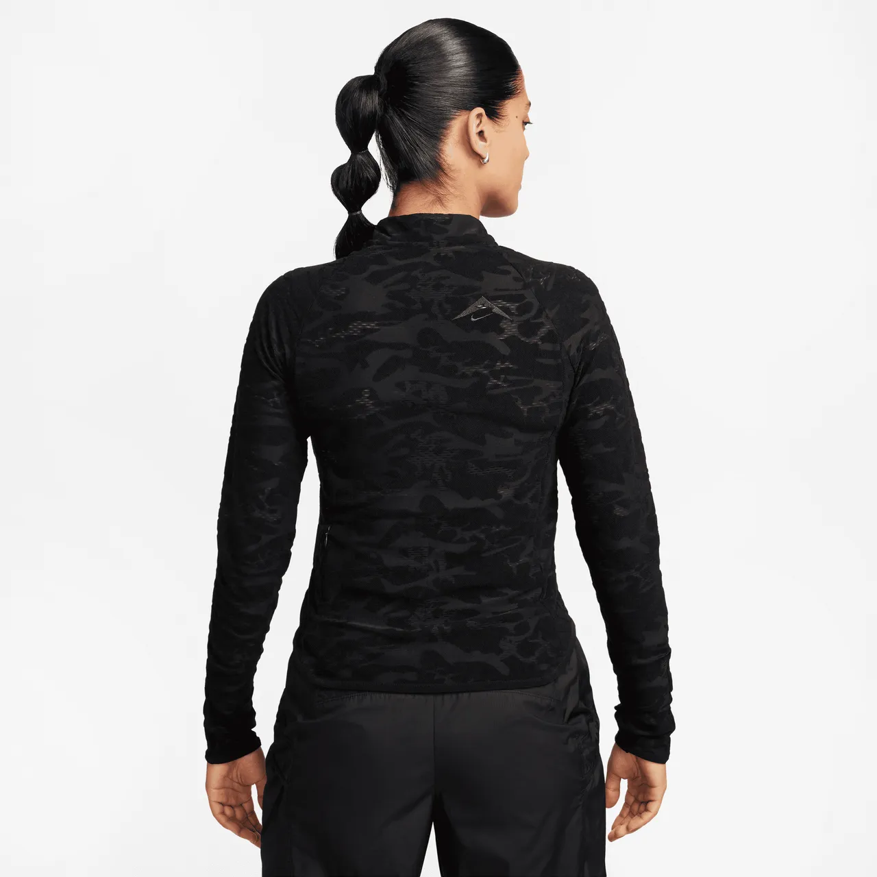 Nike Trail Women's Dri-FIT 1/4-Zip Mid Layer Trail Top - Black - Polyester