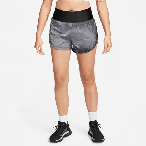 Nike Trail Women's Repel Mid-Rise 8cm (approx.) Brief-Lined Running Shorts - Black - Polyester
