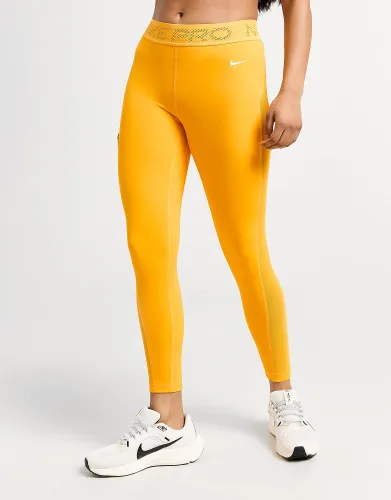 Nike Training Pro Mesh Tights - Orange - Womens