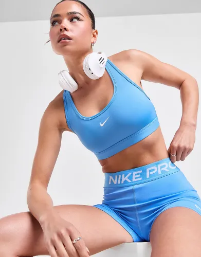 Nike Training Swoosh Bra - Blue - Womens