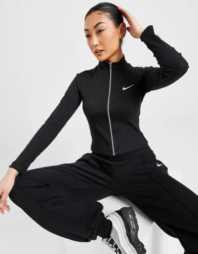 Nike Trend Rib Full Zip Track Jacket - Black - Womens