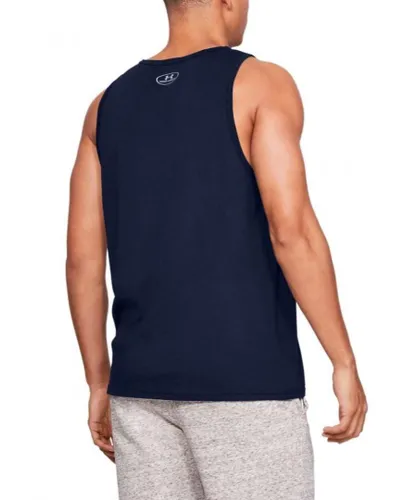 Nike Under Armour Mens Sportstyle Logo Wicking Fitness Tank Top in Blue - Navy Jersey
