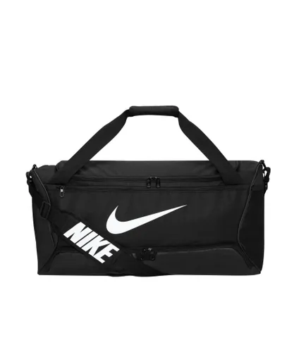 Nike Unisex Brasilia Swoosh Training 60L Duffle Bag (Black/White) - One Size