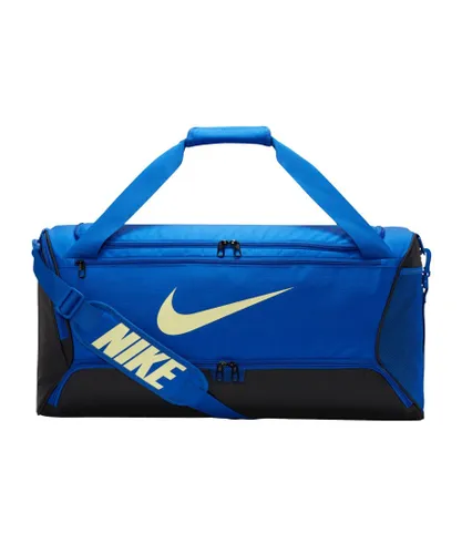 Nike Unisex Brasilia Swoosh Training 60L Duffle Bag (Hyper Royal/Black/Citron Tint) - Blue - One Size