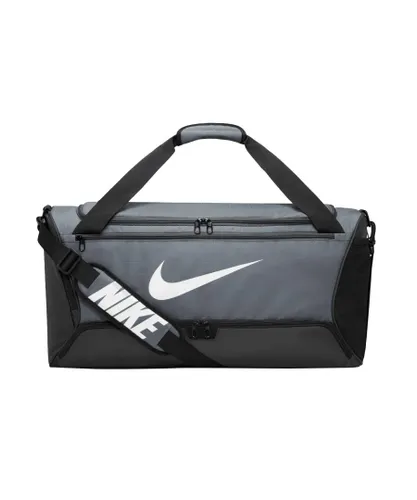 Nike Unisex Brasilia Swoosh Training 60L Duffle Bag (Iron Grey/Black/White) - One Size