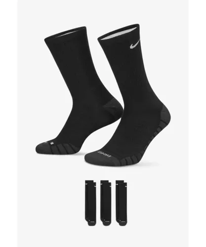 Nike Unisex Everyday Cushion Crew Training Socks 3 Pairs in Black