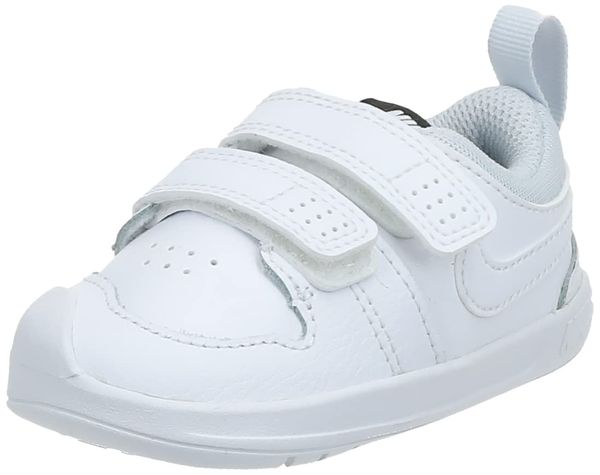 NIKE Unisex Kids Pico 5 (Tdv) Tennis Shoe, White White Pure Platinum, 9.5 UK Child