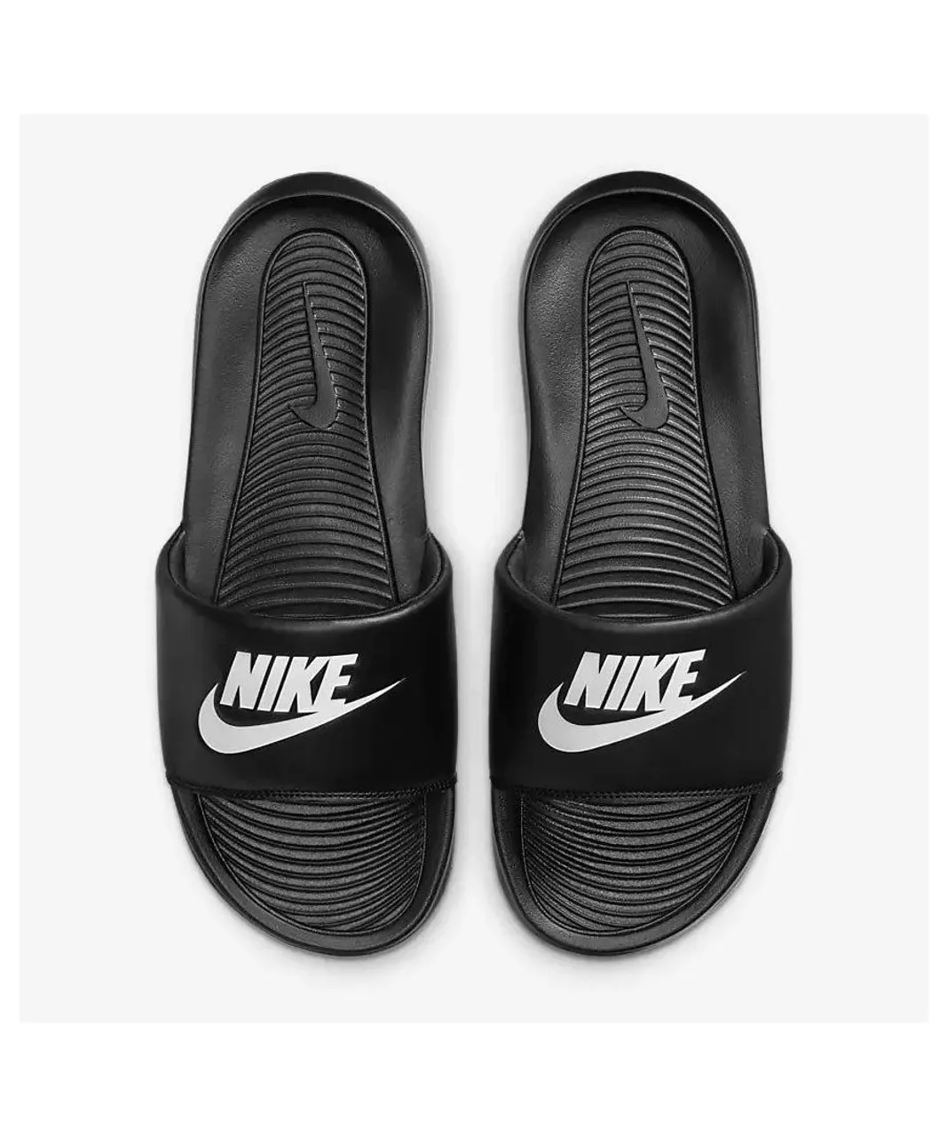 Nike Unisex Victori One Slides in Black/Black/White