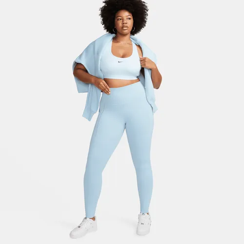 Nike Universa Women's Medium-Support High-Waisted Full-Length Leggings with Pockets - Blue - Nylon