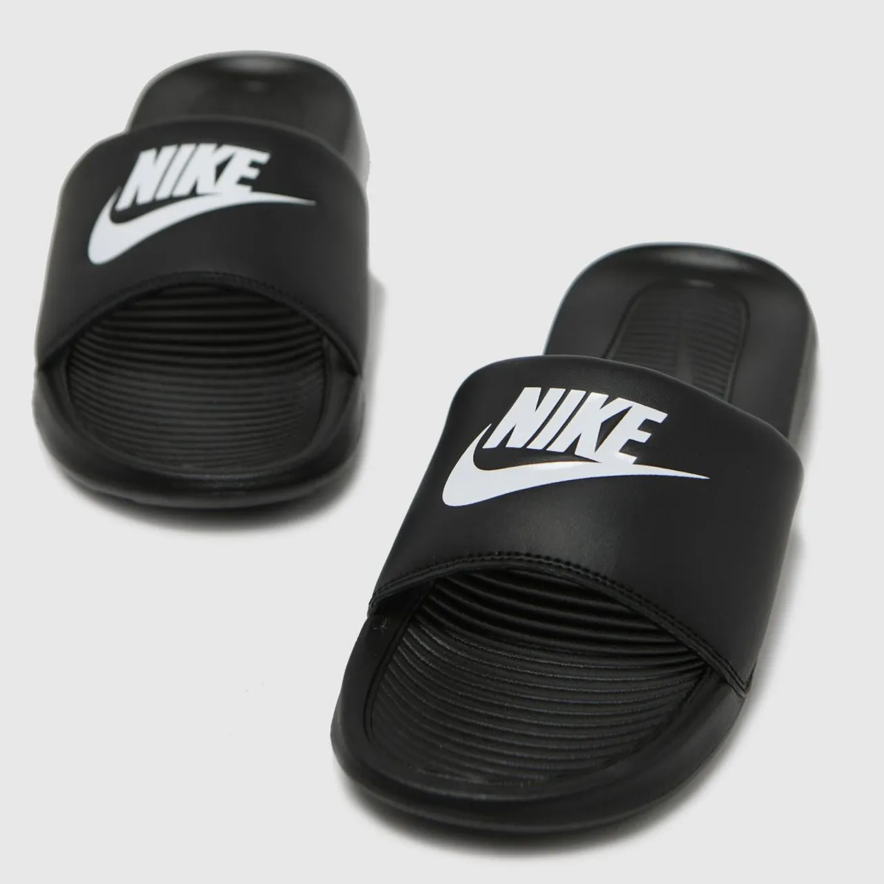 Nike Victori One Sandals In Black & White