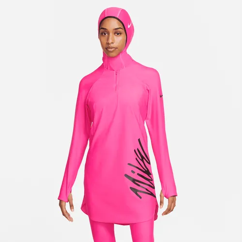 Nike Victory Logo Women's Full-Coverage Swim Tunic - Pink - Polyester