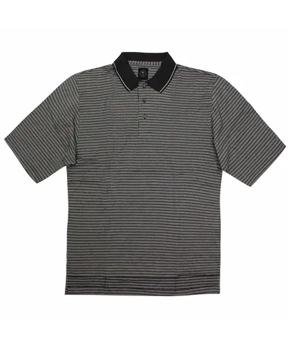Nike Vintage Mens Golf Striped Polo Shirt (S) - Grey Textile