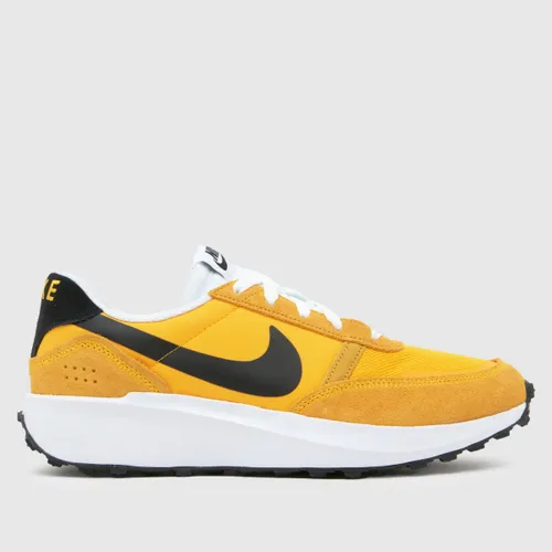 Nike Waffle Debut Trainers in Black & Gold