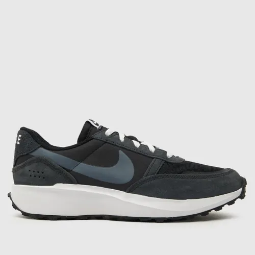 Nike Waffle Debut Trainers In Black & White