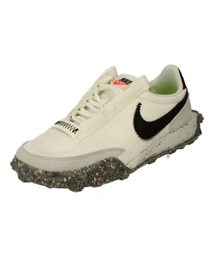 Nike Waffle Racer Crater Womens White Trainers