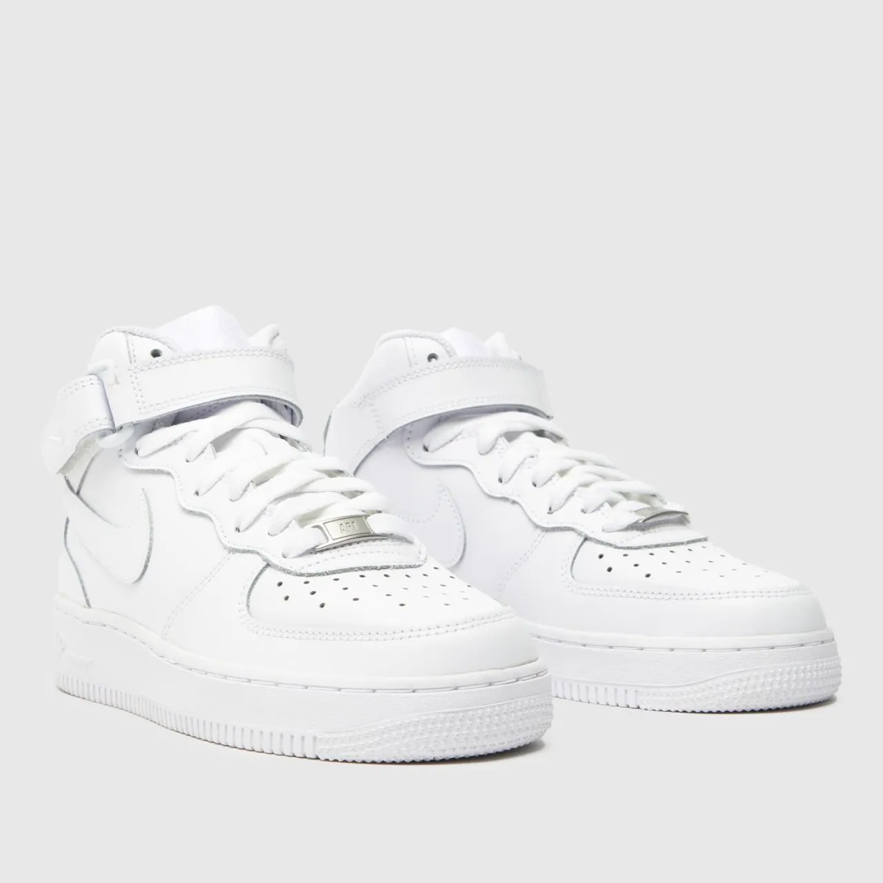 Nike White Air Force 1 Mid Youth Trainers