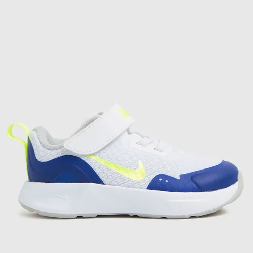 Nike White & Blue Wearallday Boys Toddler Trainers