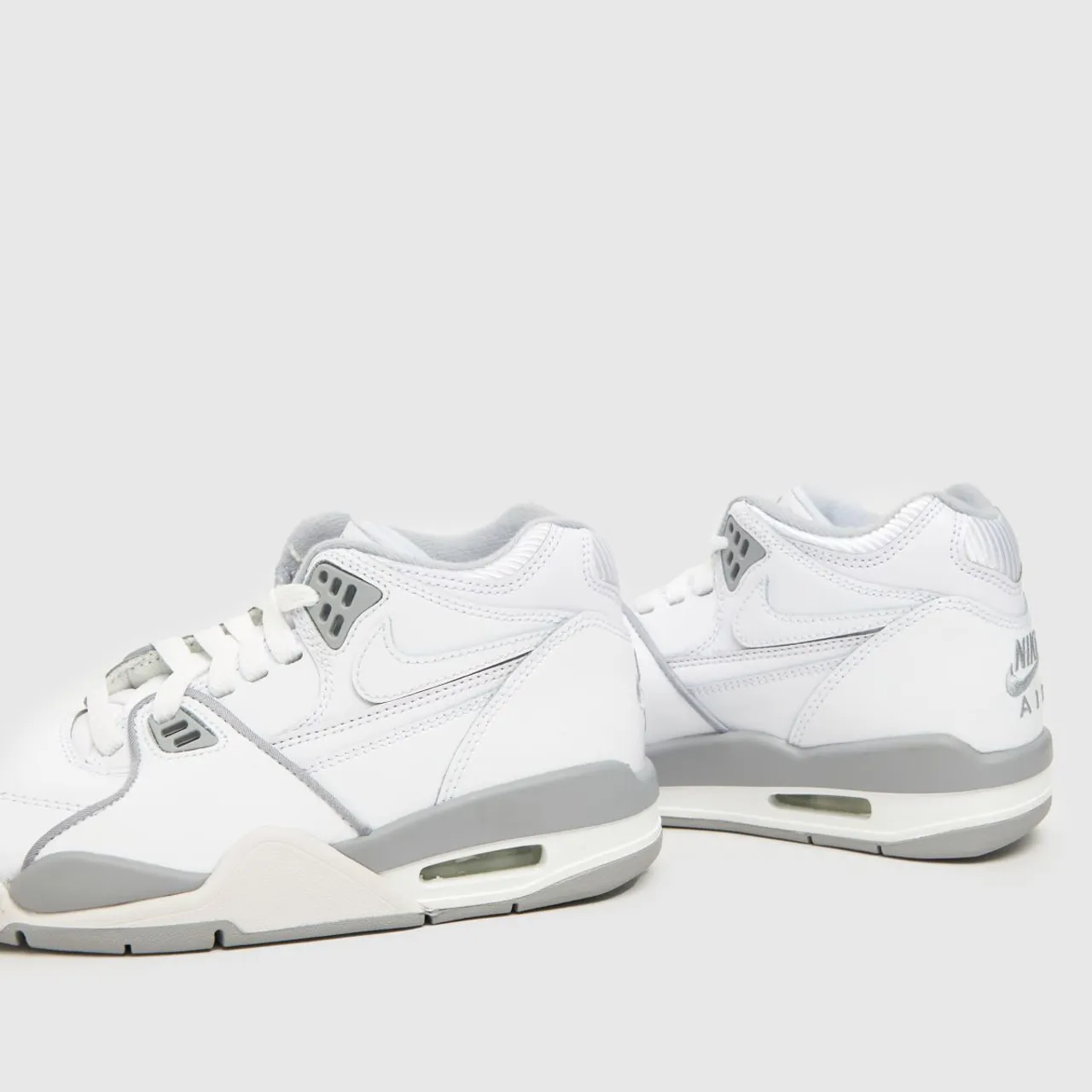 Nike White & Grey air Flight 89 Youth Trainers