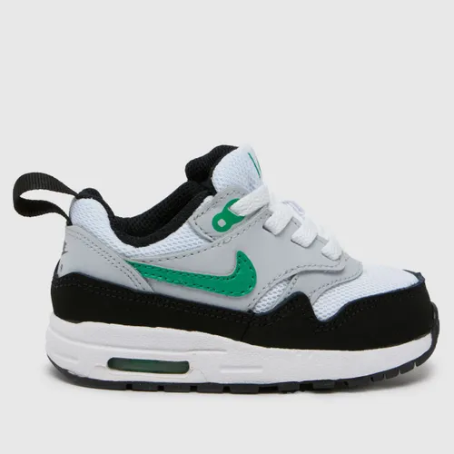 Nike White Multi air max 1 Easy-on Toddler Trainers