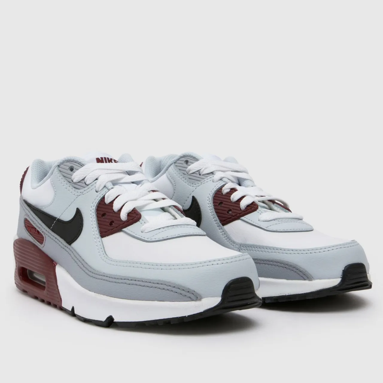 Nike White Multi air max 90 ltr Youth Trainers