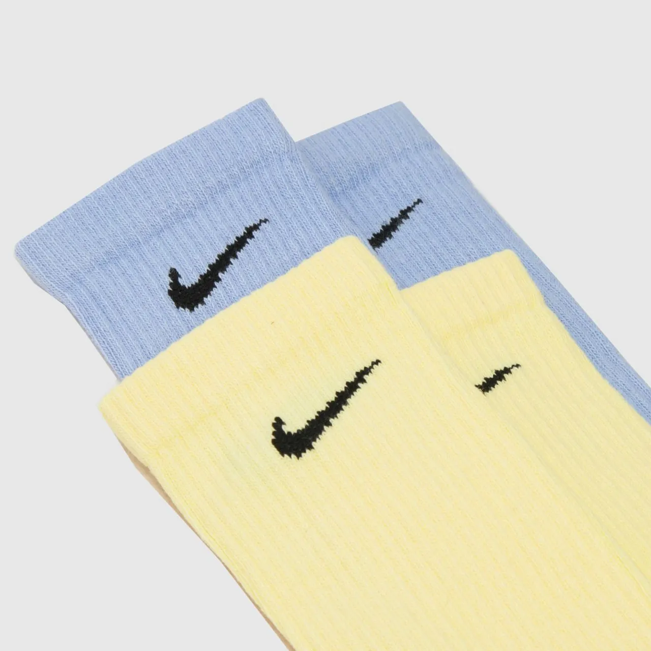 Nike White, Pink and Blue Pack of 6 Multi Crew Socks