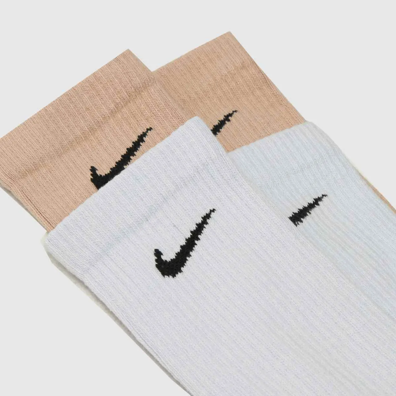 Nike White, Pink and Blue Pack of 6 Multi Crew Socks
