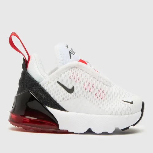 Nike White & Red Air Max 270 Toddler Trainers