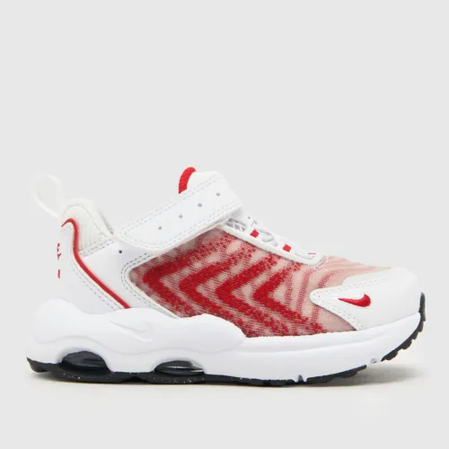 Nike White & Red Air Max Tw Girls Toddler Trainers