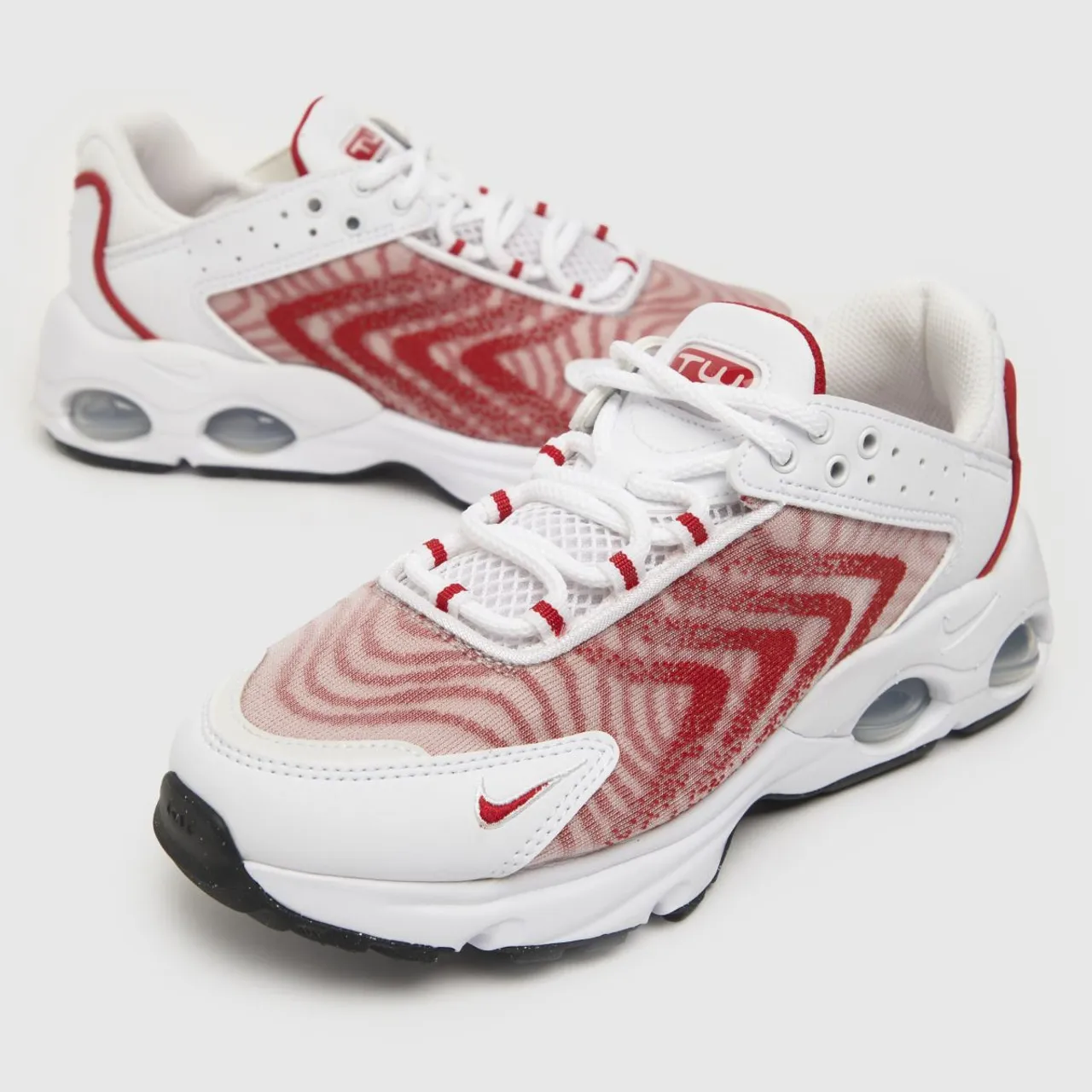 Nike White & Red Air Max Tw Girls Youth Trainers