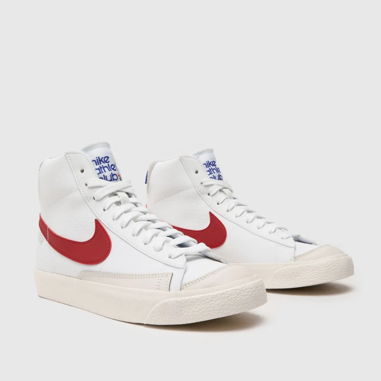 Nike White & red Blazer mid 77 Youth Trainers