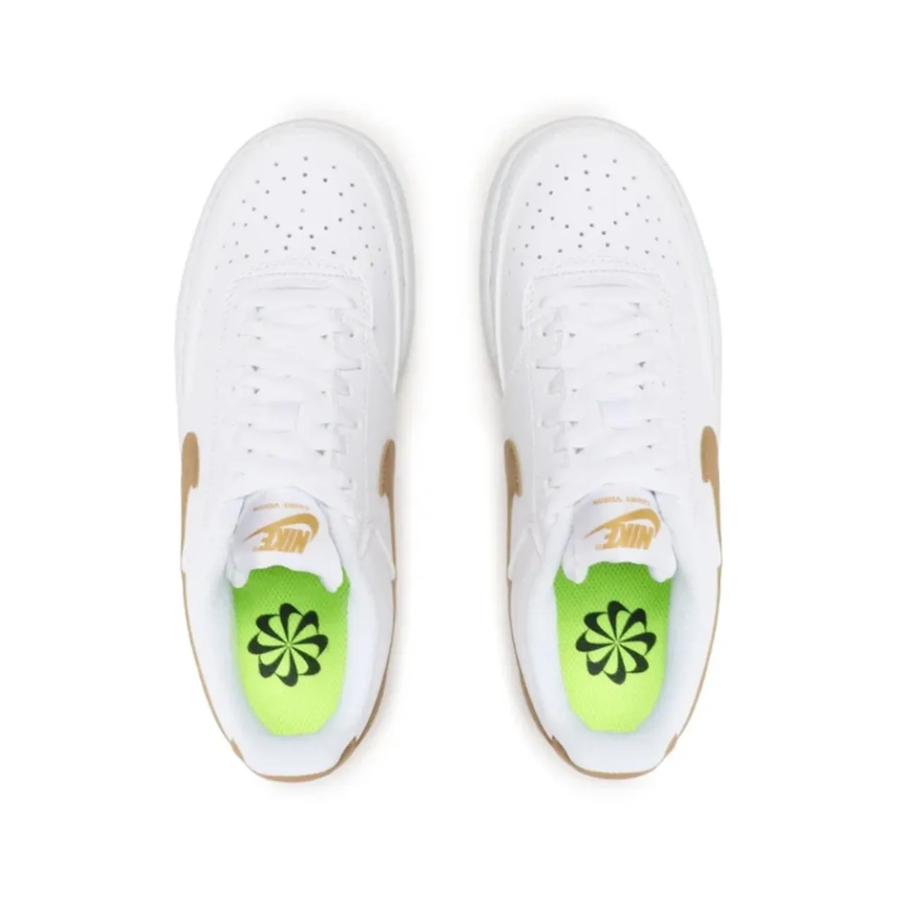 Nike , White Sneakers with Materials ,White female, Sizes: