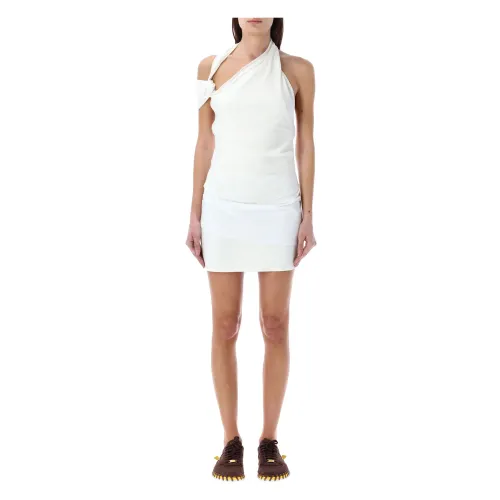 Nike , Women's Clothing Dress White Ss24 ,White female, Sizes: