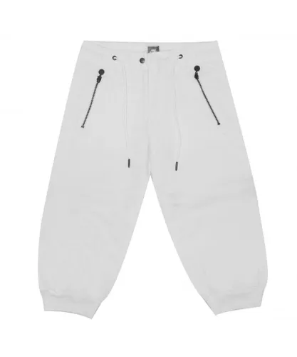 Nike Womens Cropped Pants Capri Joggers White 213236 100 Cotton