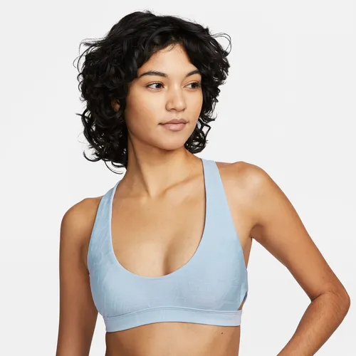 Nike Women's Cut-Out Bikini Swimming Top - Blue - Polyester