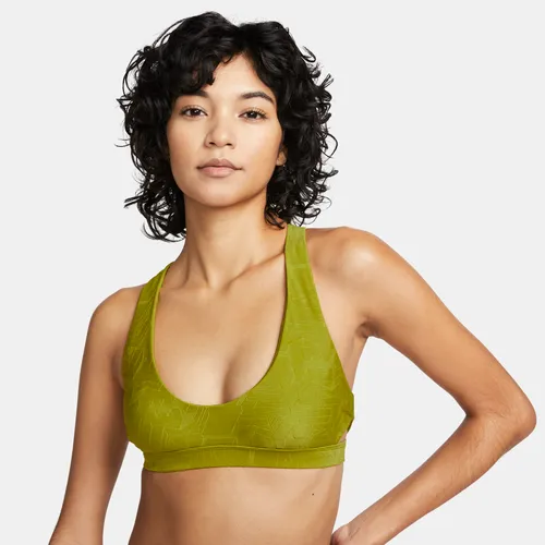 Nike Women's Cut-Out Bikini Swimming Top - Green - Polyester