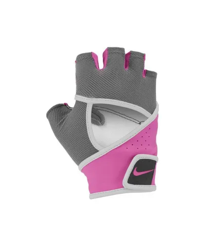 Nike Womens/Ladies Gym Premium Sport Fingerless Gloves (Pewter/Pinksicle) - Grey