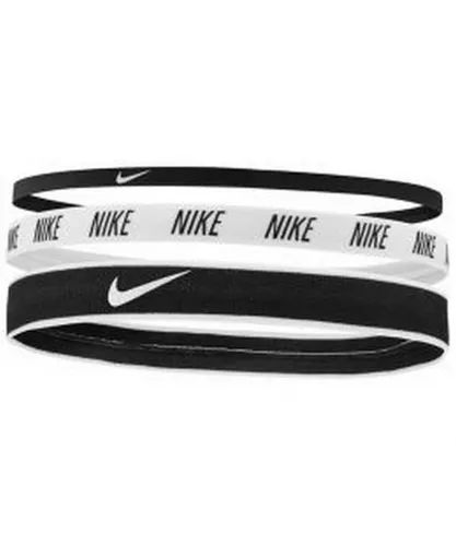 Nike Womens Mixed Width Headbands 3 Pack (Black/White) - One