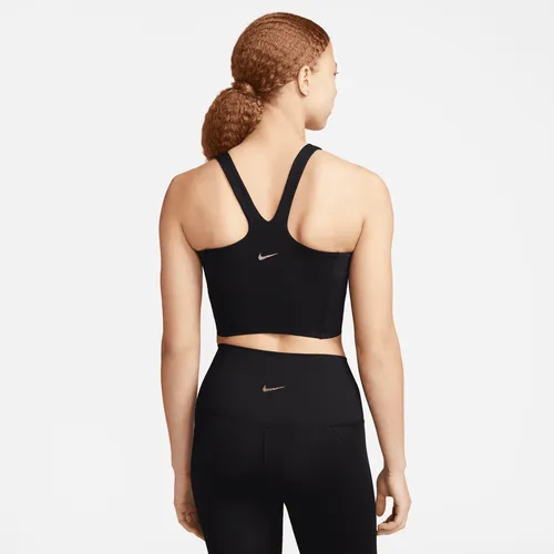 Nike Yoga Dri-FIT Luxe Women's Shelf-Bra Cropped Tank - Black