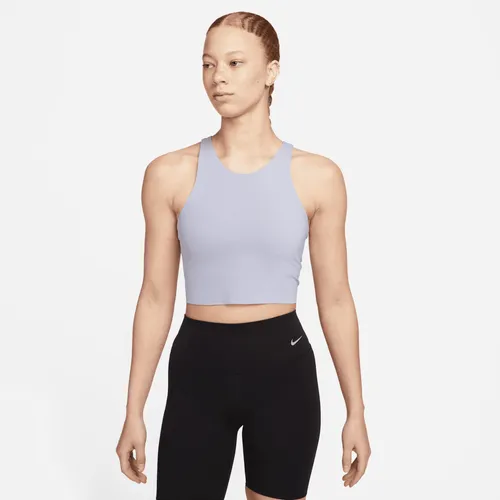 Nike Yoga Dri-FIT Luxe Women's Shelf-Bra Cropped Tank - Purple